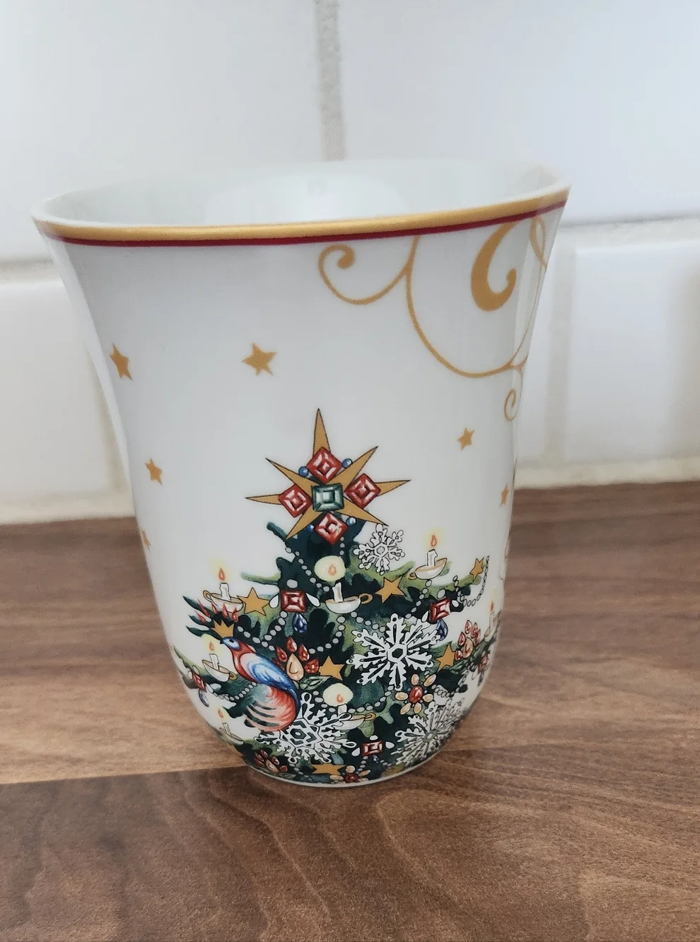 William Sonoma Twas The Nigt Before Chrisrmas Holiday Porcelain Mugs-Set Of 2